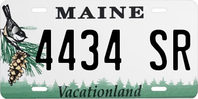 ME license plate 4434SR