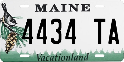 ME license plate 4434TA