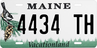 ME license plate 4434TH
