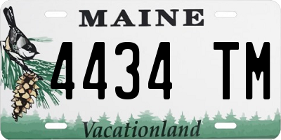 ME license plate 4434TM
