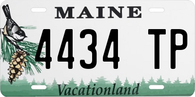 ME license plate 4434TP