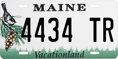 ME license plate 4434TR