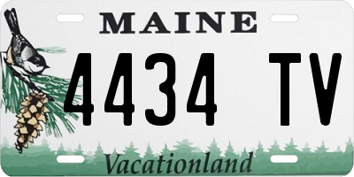 ME license plate 4434TV
