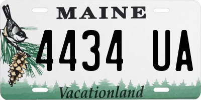 ME license plate 4434UA