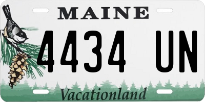 ME license plate 4434UN