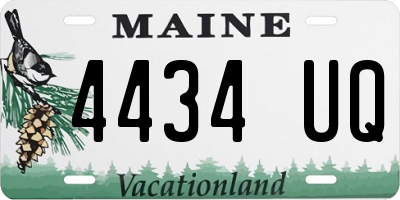 ME license plate 4434UQ