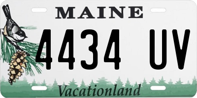 ME license plate 4434UV