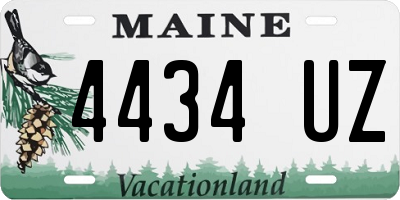 ME license plate 4434UZ