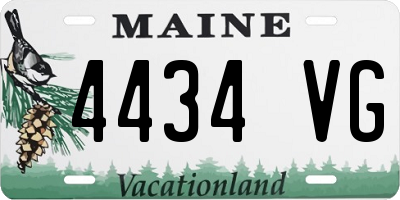 ME license plate 4434VG