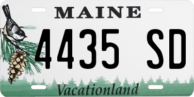 ME license plate 4435SD