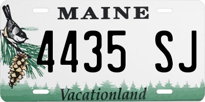 ME license plate 4435SJ