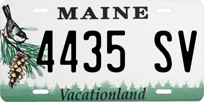 ME license plate 4435SV
