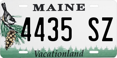 ME license plate 4435SZ