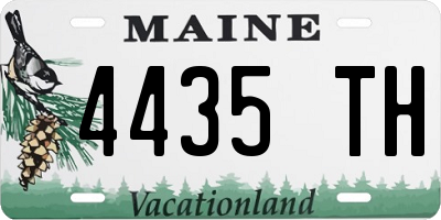 ME license plate 4435TH