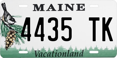 ME license plate 4435TK
