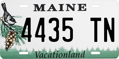 ME license plate 4435TN