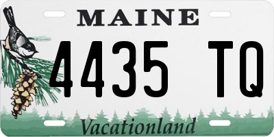 ME license plate 4435TQ