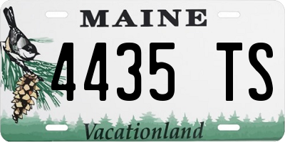 ME license plate 4435TS