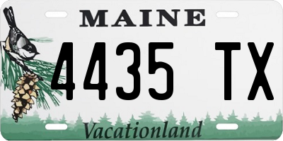 ME license plate 4435TX