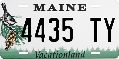 ME license plate 4435TY