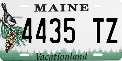 ME license plate 4435TZ
