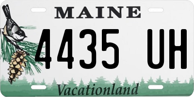 ME license plate 4435UH