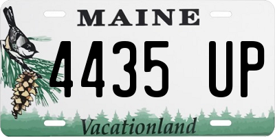 ME license plate 4435UP