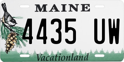 ME license plate 4435UW