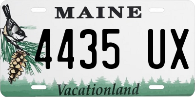 ME license plate 4435UX