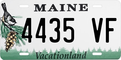 ME license plate 4435VF