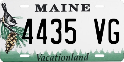 ME license plate 4435VG