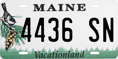 ME license plate 4436SN