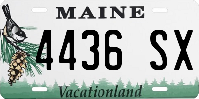ME license plate 4436SX