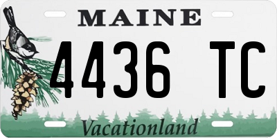 ME license plate 4436TC