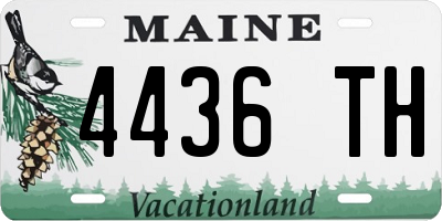 ME license plate 4436TH