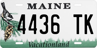 ME license plate 4436TK