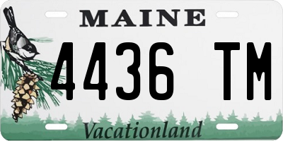 ME license plate 4436TM