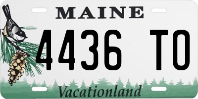 ME license plate 4436TO