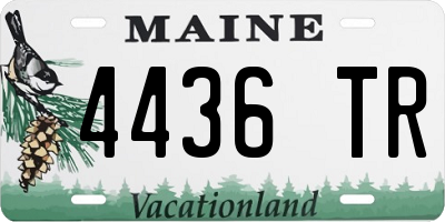 ME license plate 4436TR