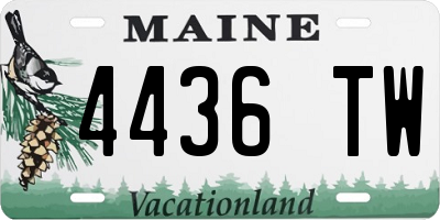 ME license plate 4436TW