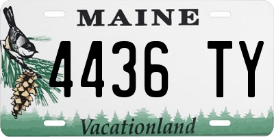 ME license plate 4436TY