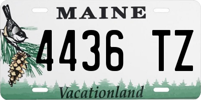 ME license plate 4436TZ