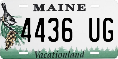 ME license plate 4436UG