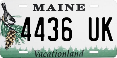 ME license plate 4436UK