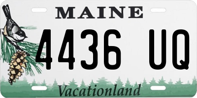 ME license plate 4436UQ