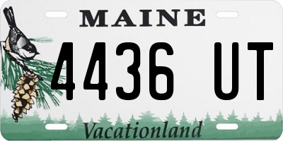 ME license plate 4436UT