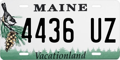 ME license plate 4436UZ