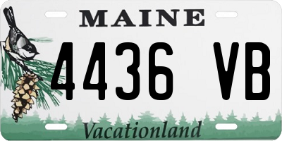 ME license plate 4436VB