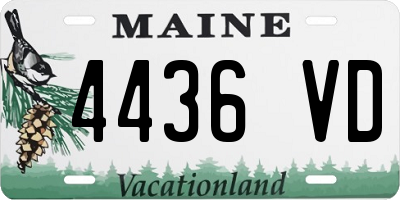 ME license plate 4436VD
