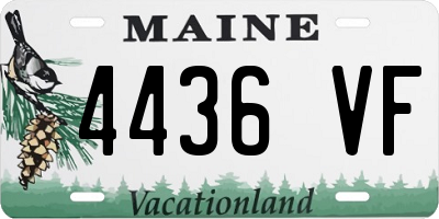 ME license plate 4436VF